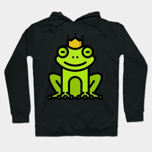 Frog Toad King Crown Lime Green Hoodie